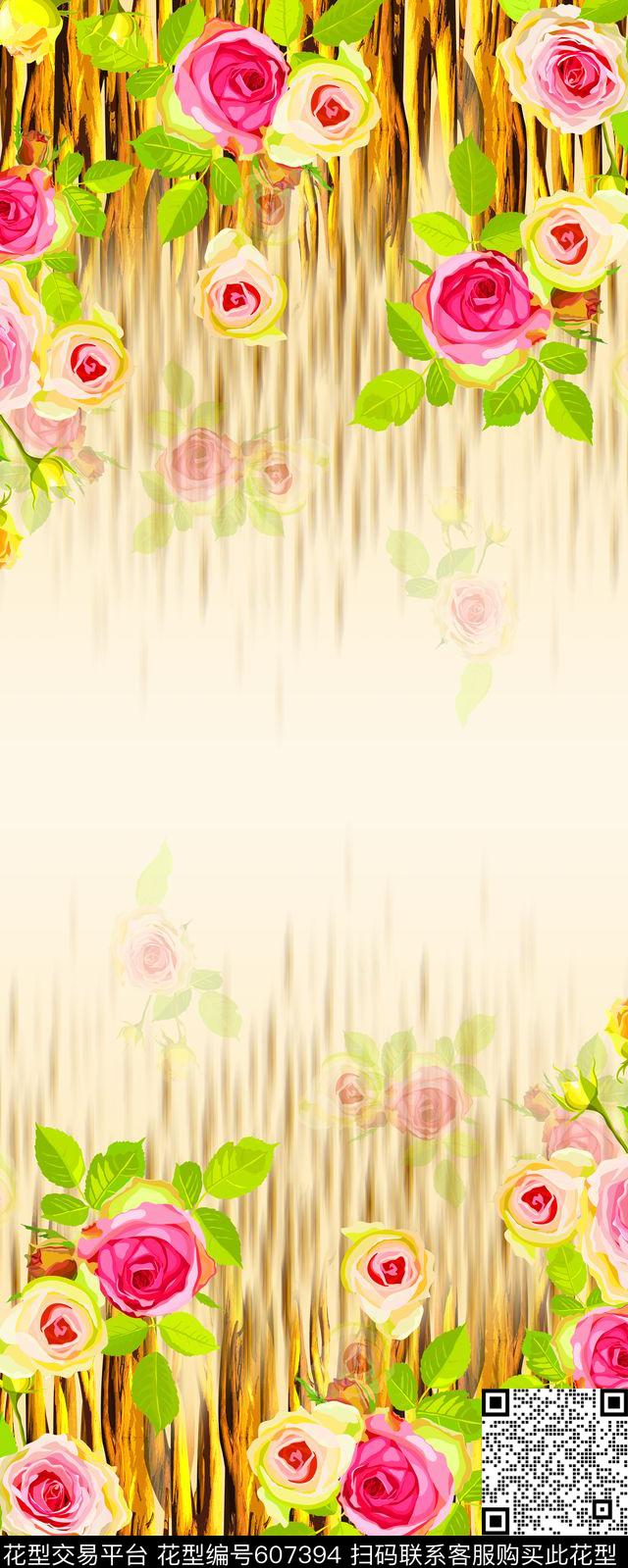 双边定位围巾华亿平台树枝底数码印花华亿平台下载（图片编号: 607394） - 瓦栏（Walan）