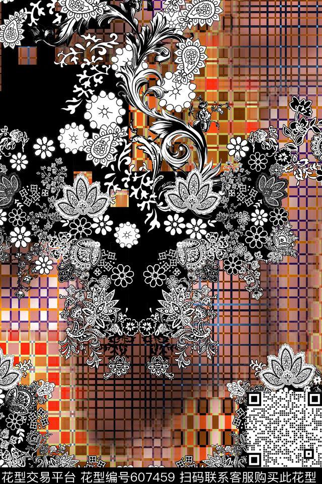 火腿花佩斯利腰果传统印花华亿平台下载（图片编号: 607459） - 瓦栏（Walan）