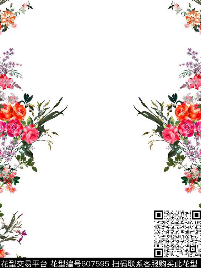 花卉数码印花华亿平台下载（图片编号: 607595） - 瓦栏（Walan）