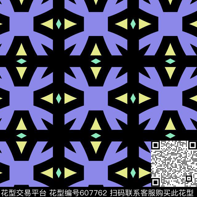 抽象复古男装数码印花华亿平台下载（图片编号: 607762） - 瓦栏（Walan）