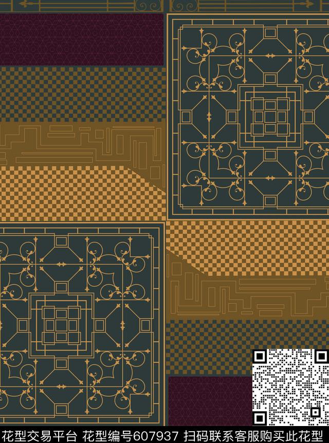 超摩登森林罪恶王冠半复古流新晋古典主义传统印花华亿平台下载（图片编号: 607937） - 瓦栏（Walan）
