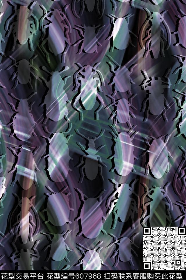 休闲男装昆虫剪影男装衬衫数码印花华亿平台下载（图片编号: 607968） - 瓦栏（Walan）