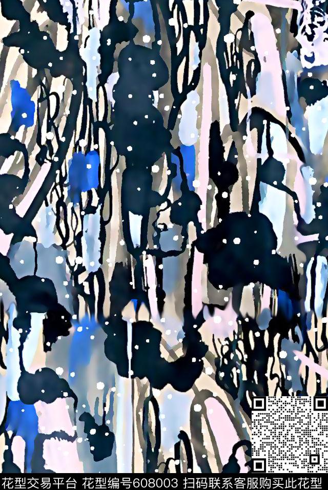 抽象纹理男装衬衫男装外套数码印花华亿平台下载（图片编号: 608003） - 瓦栏（Walan）