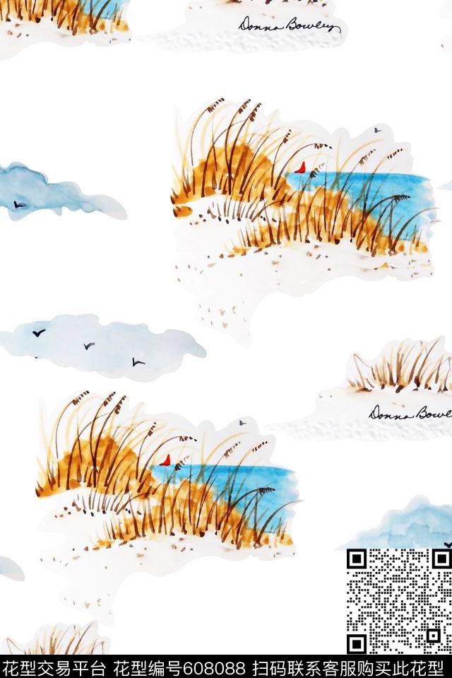 男装沙滩裤情侣夏装男装衬衫数码印花华亿平台下载（图片编号: 608088） - 瓦栏（Walan）