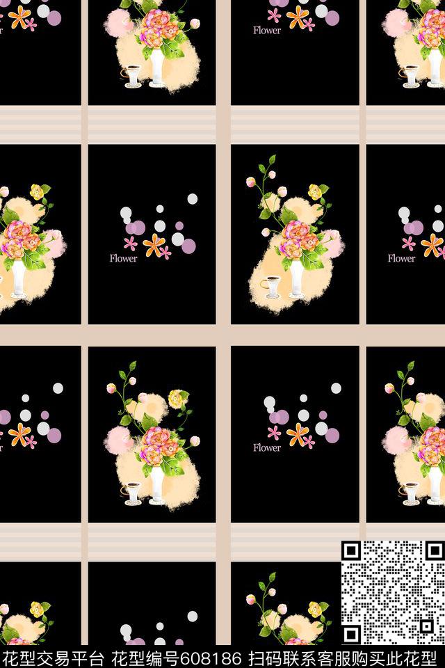 T恤印花卫衣植物花卉数码印花华亿平台下载（图片编号: 608186） - 瓦栏（Walan）