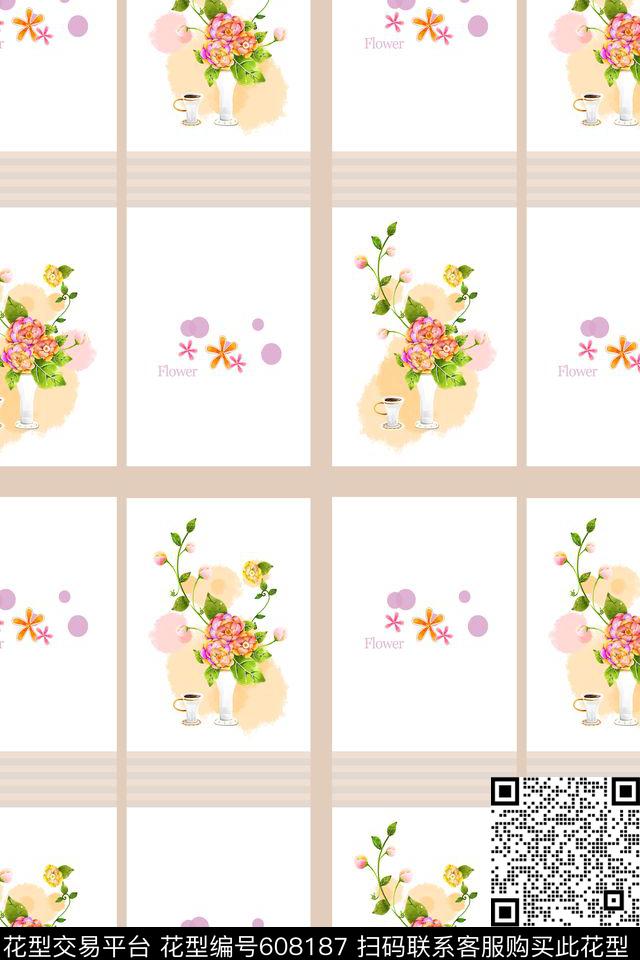 T恤印花卫衣植物花卉数码印花华亿平台下载（图片编号: 608187） - 瓦栏（Walan）