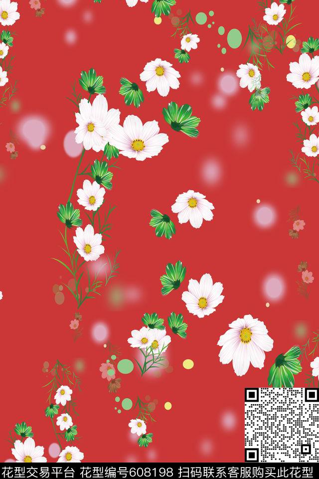 植物花卉风格花卉民族风图案数码印花华亿平台下载（图片编号: 608198） - 瓦栏（Walan）