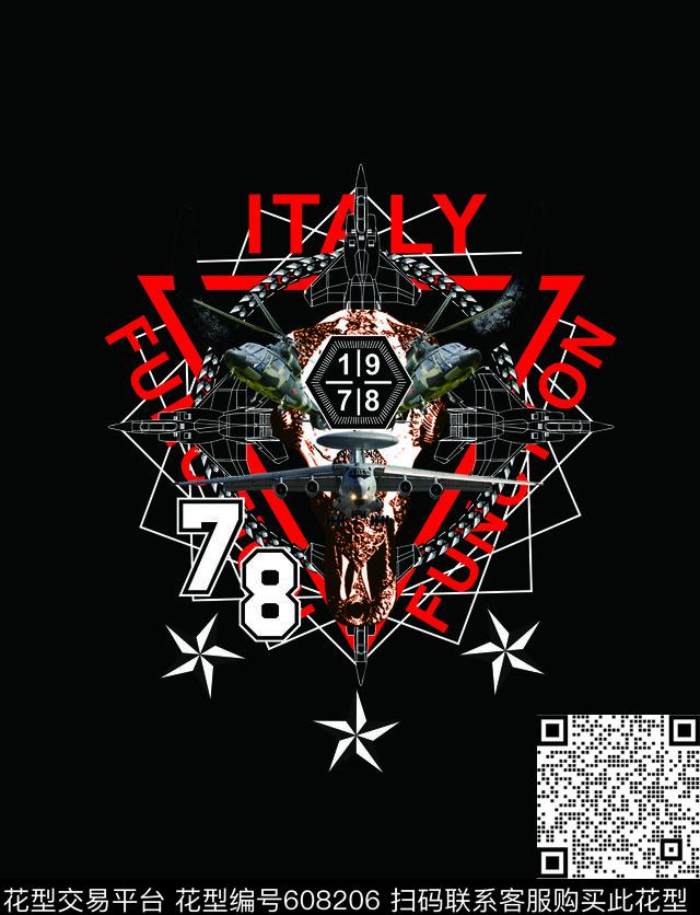 暗黑战斗机系列PP欧美大牌数码印花华亿平台下载（图片编号: 608206） - 瓦栏（Walan）