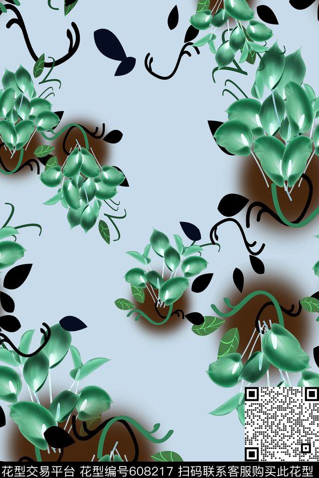 中国风多色风格花卉数码印花华亿平台下载（图片编号: 608217） - 瓦栏（Walan）