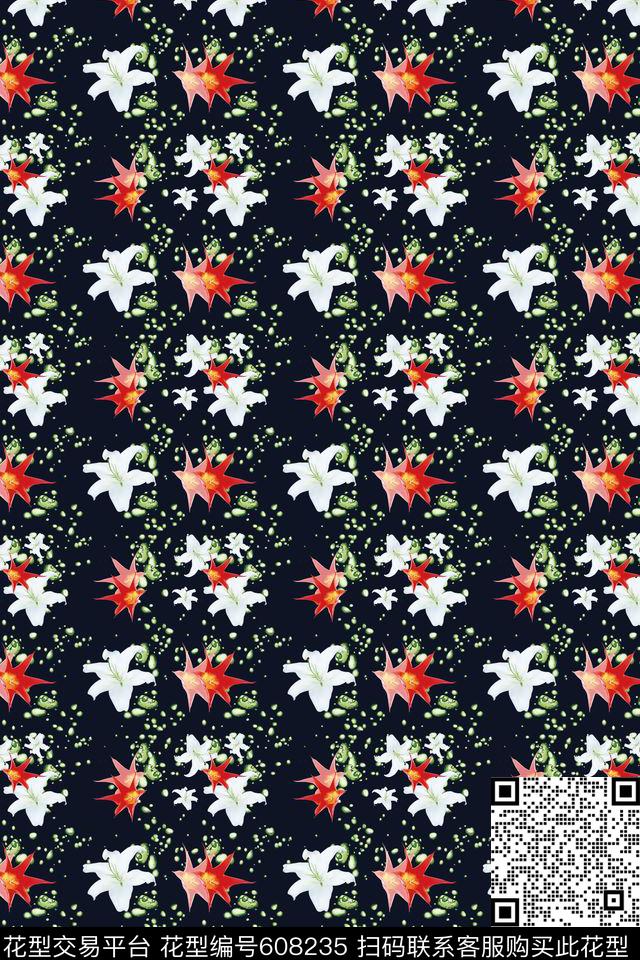 时尚田园风格花卉民族风图案数码印花华亿平台下载（图片编号: 608235） - 瓦栏（Walan）