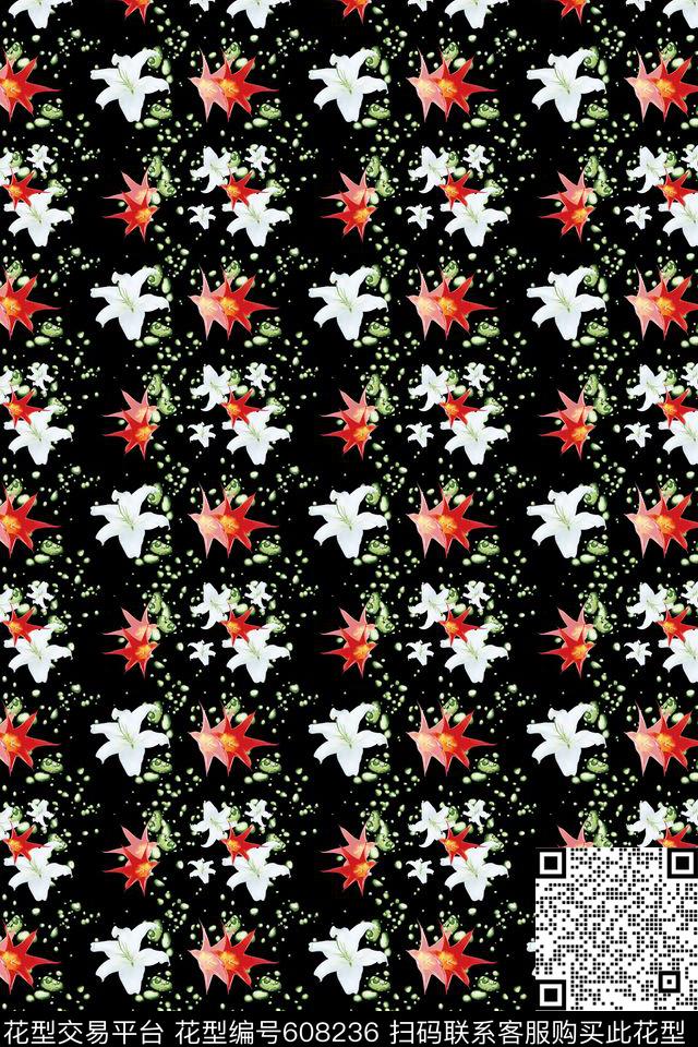 时尚田园风格花卉民族风图案数码印花华亿平台下载（图片编号: 608236） - 瓦栏（Walan）