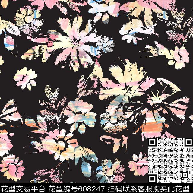 现代小碎花花卉数码印花华亿平台下载（图片编号: 608247） - 瓦栏（Walan）