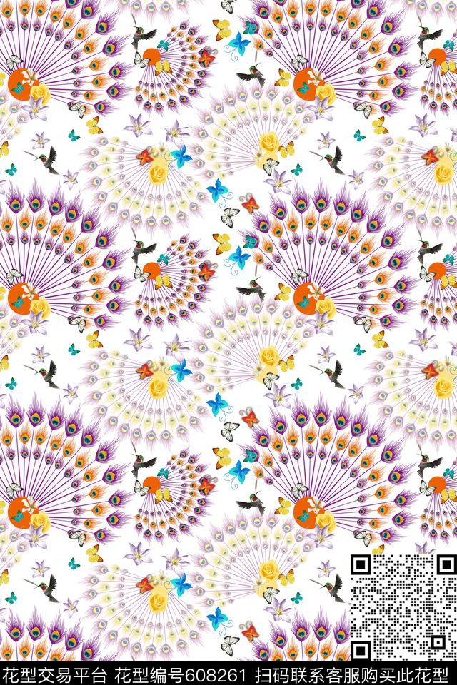 田园多色风格花卉数码印花华亿平台下载（图片编号: 608261） - 瓦栏（Walan）