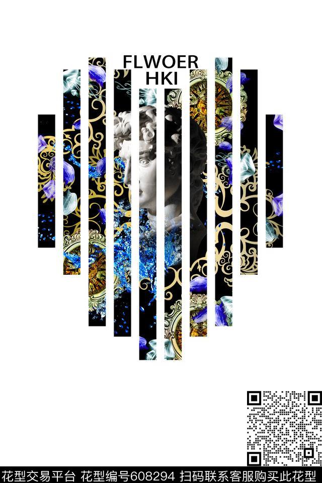 几何石膏水母数码印花华亿平台下载（图片编号: 608294） - 瓦栏（Walan）