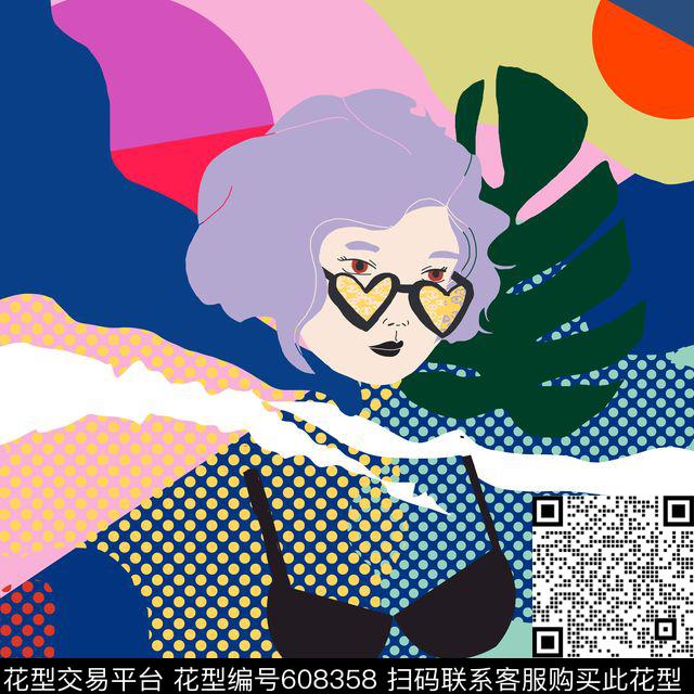 潮牌T恤女装传统印花华亿平台下载（图片编号: 608358） - 瓦栏（Walan）