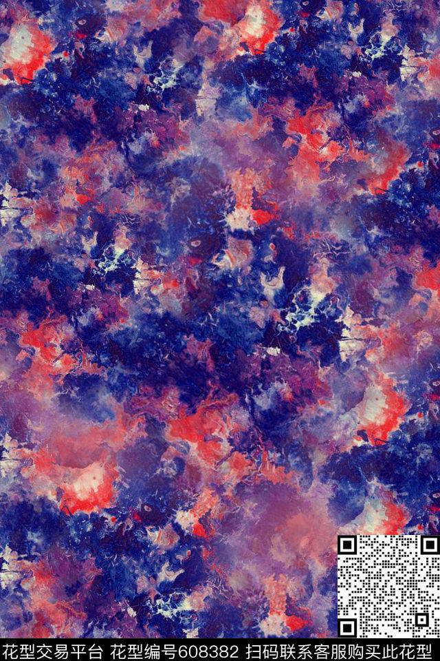 鲜明视觉感抽象数码印花华亿平台下载（图片编号: 608382） - 瓦栏（Walan）