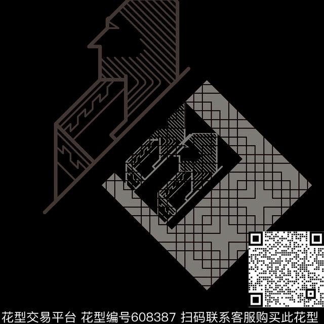 摩登概念欧式风格几何结合古典前卫艺术视觉传统印花华亿平台下载（图片编号: 608387） - 瓦栏（Walan）