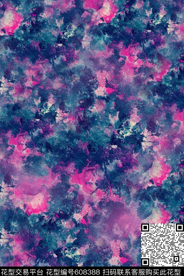 鲜明视觉感抽象数码印花华亿平台下载（图片编号: 608388） - 瓦栏（Walan）