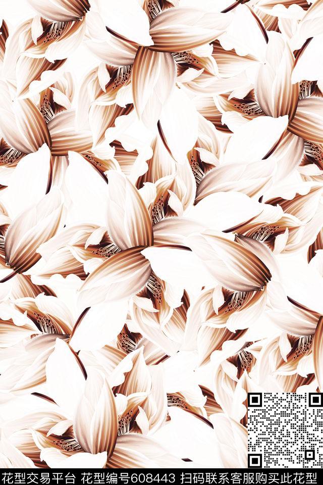 手绘女装油画数码印花华亿平台下载（图片编号: 608443） - 瓦栏（Walan）