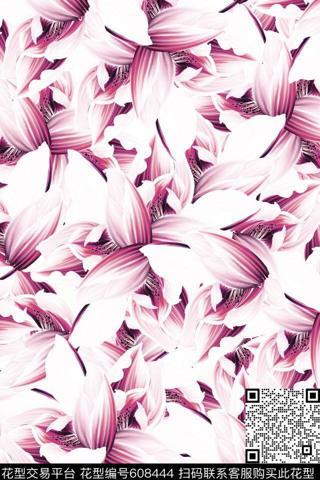 手绘女装油画数码印花华亿平台下载（图片编号: 608444） - 瓦栏（Walan）