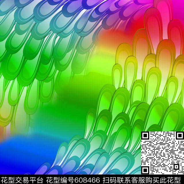 丝巾围巾秀场多色斑斓时尚靓丽数码印花华亿平台下载（图片编号: 608466） - 瓦栏（Walan）