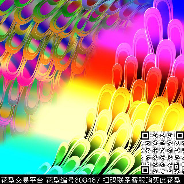 丝巾围巾秀场多色斑斓时尚靓丽数码印花华亿平台下载（图片编号: 608467） - 瓦栏（Walan）