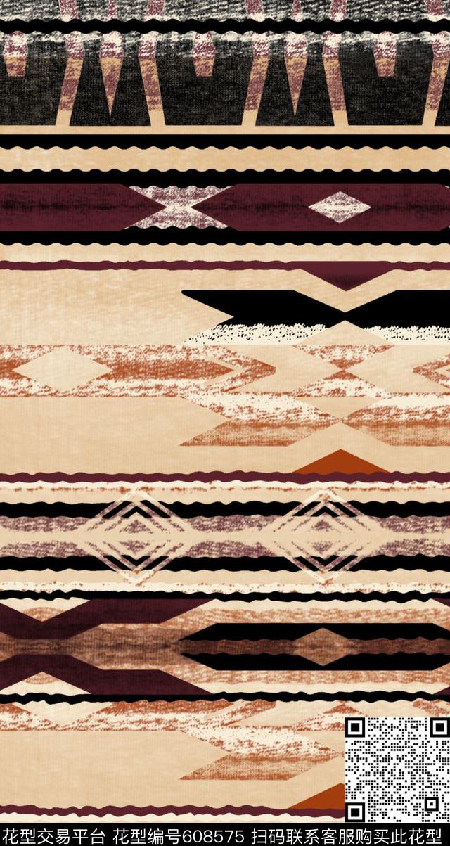 波浪条纹竖条细条纹传统印花华亿平台下载（图片编号: 608575） - 瓦栏（Walan）