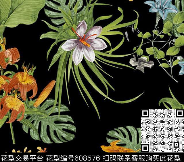 花朵花瓣小碎花数码印花华亿平台下载（图片编号: 608576） - 瓦栏（Walan）