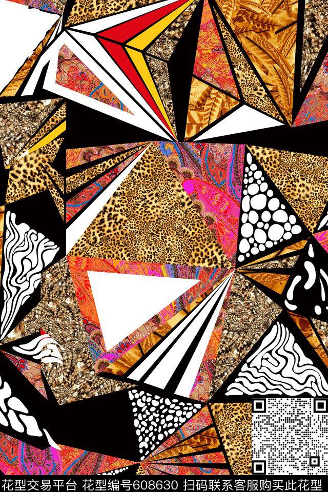 羽毛动物纹男装女装图案数码印花华亿平台下载（图片编号: 608630） - 瓦栏（Walan）