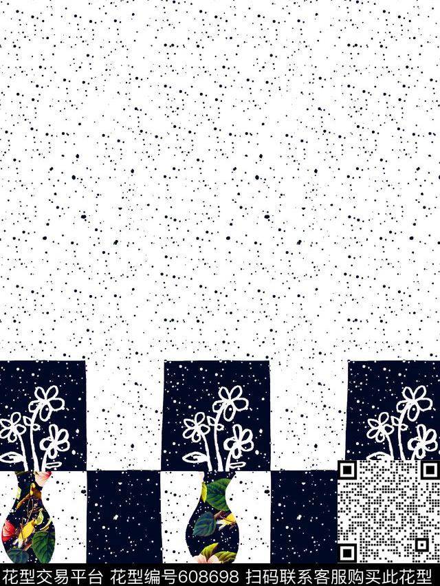 花瓶波点男装衬衫数码印花华亿平台下载（图片编号: 608698） - 瓦栏（Walan）