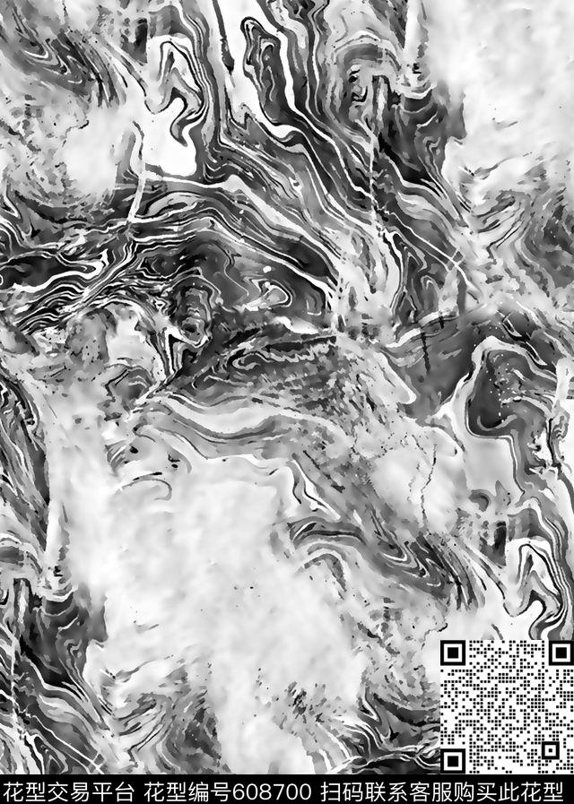 抽象纹理水波纹理男装衬衫数码印花华亿平台下载（图片编号: 608700） - 瓦栏（Walan）