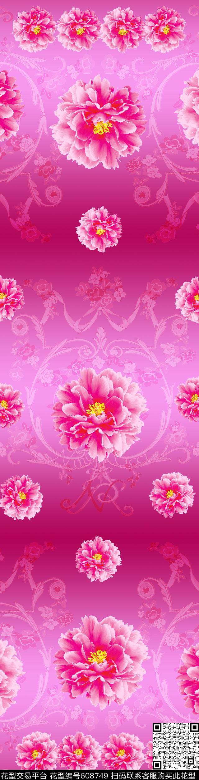 花朵花卉数码印花华亿平台下载（图片编号: 608749） - 瓦栏（Walan）