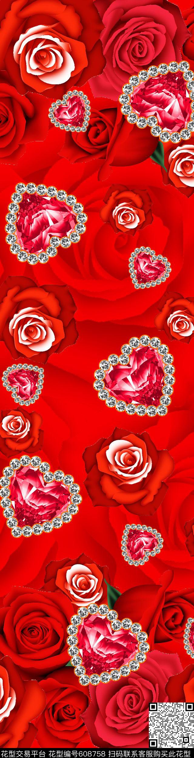 花朵花卉数码印花华亿平台下载（图片编号: 608758） - 瓦栏（Walan）