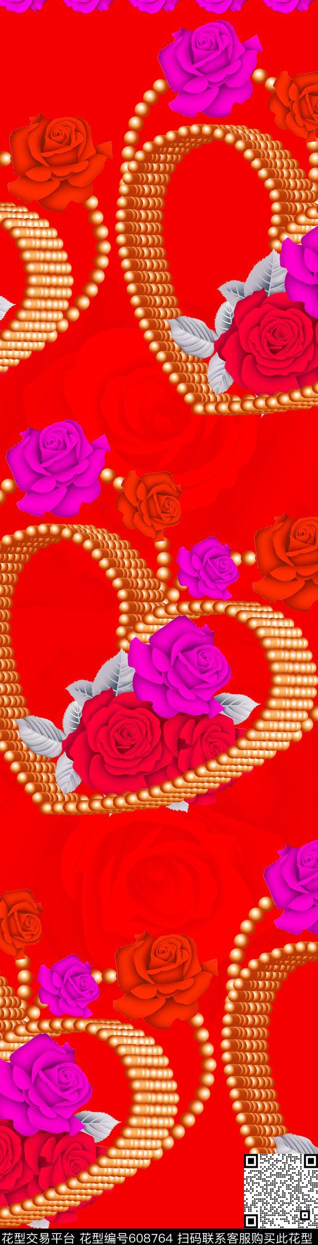 花朵花卉数码印花华亿平台下载（图片编号: 608764） - 瓦栏（Walan）