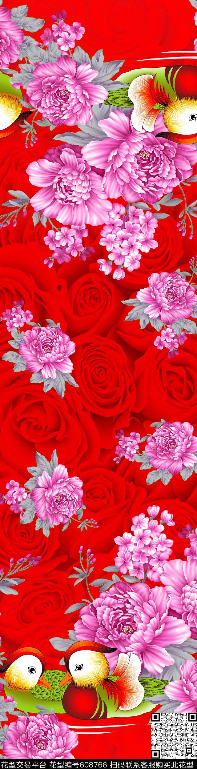 花朵花卉数码印花华亿平台下载（图片编号: 608766） - 瓦栏（Walan）