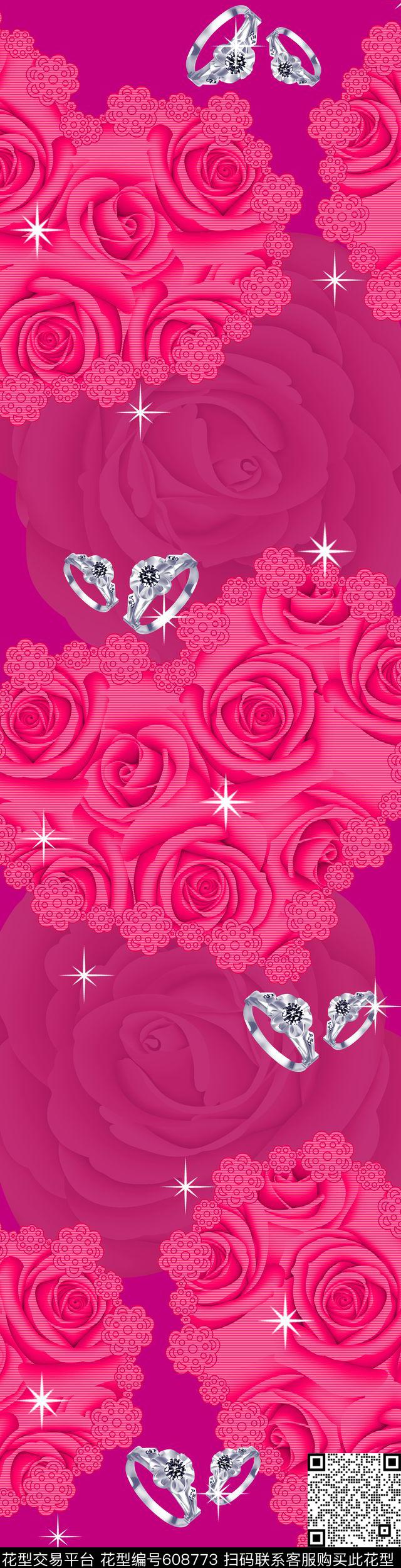 花朵花卉数码印花华亿平台下载（图片编号: 608773） - 瓦栏（Walan）