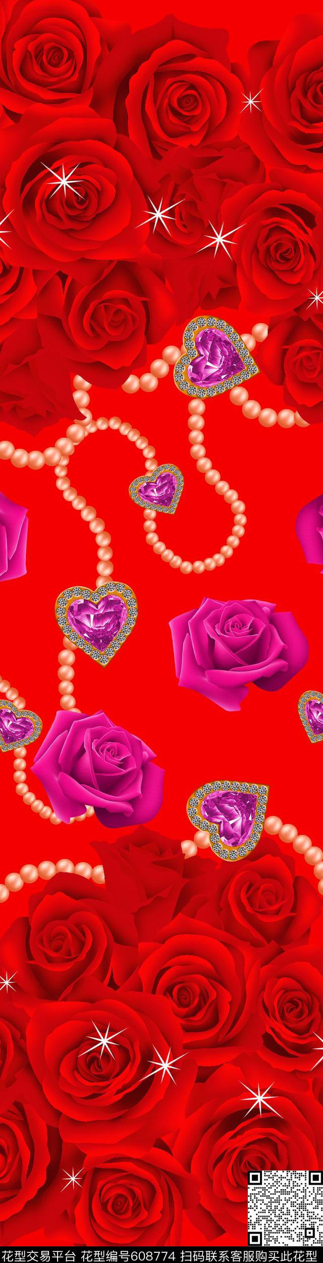 花朵花卉数码印花华亿平台下载（图片编号: 608774） - 瓦栏（Walan）