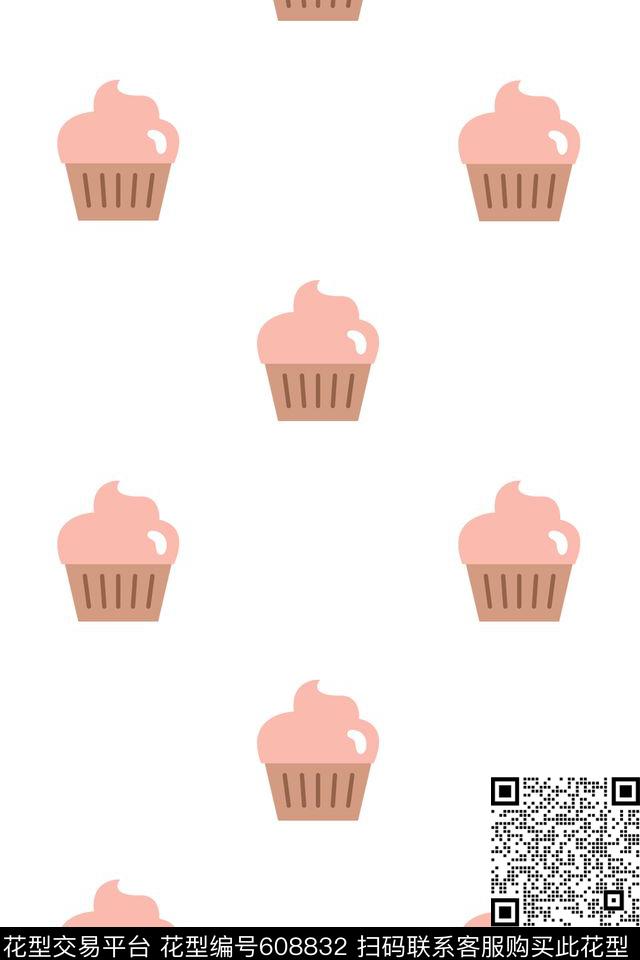 卡通冰激凌儿童传统印花华亿平台下载（图片编号: 608832） - 瓦栏（Walan）