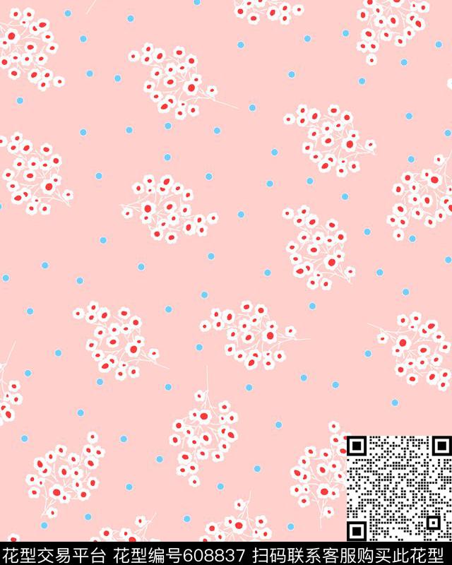 花朵小碎花花卉传统印花华亿平台下载（图片编号: 608837） - 瓦栏（Walan）