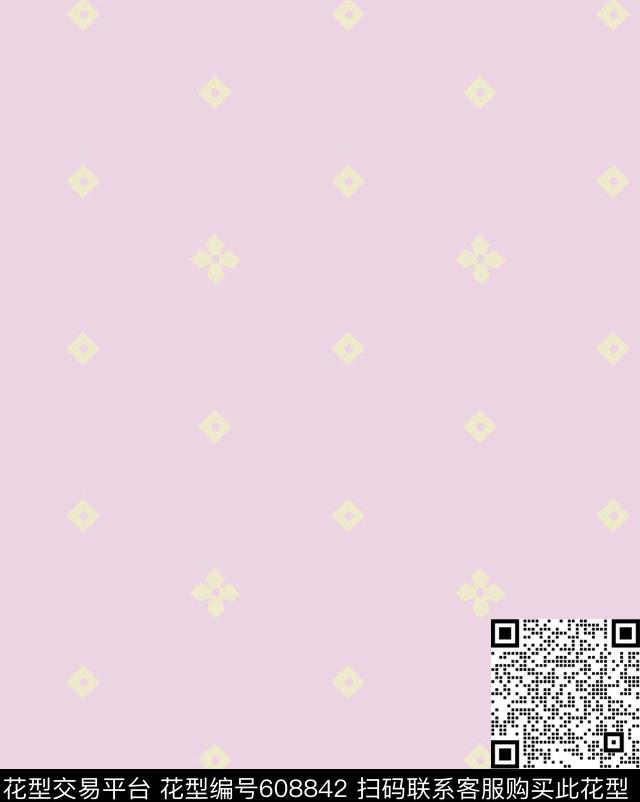 菱形小花家居服传统印花华亿平台下载（图片编号: 608842） - 瓦栏（Walan）