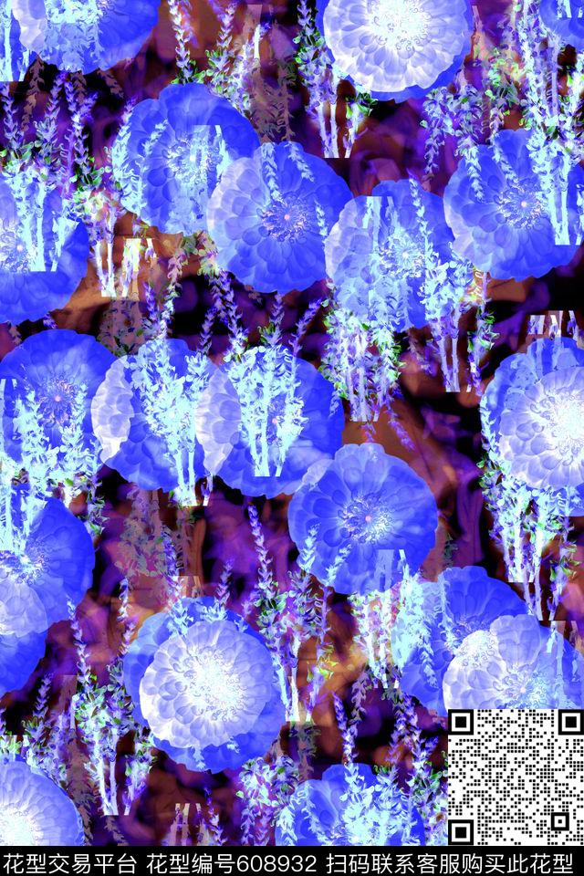 花卉男女衬衣裙子数码印花华亿平台下载（图片编号: 608932） - 瓦栏（Walan）