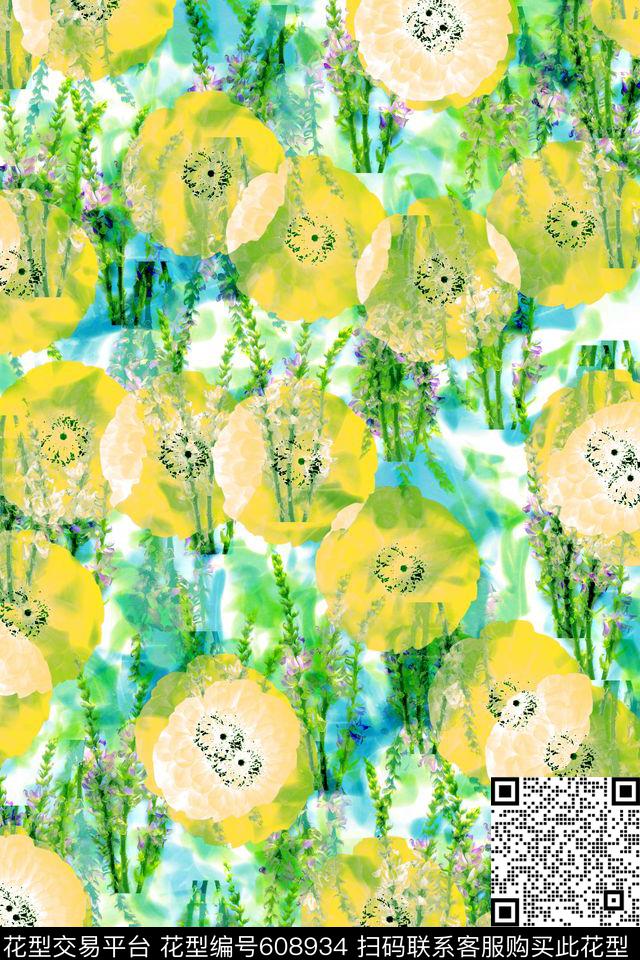 花卉男女衬衣裙子数码印花华亿平台下载（图片编号: 608934） - 瓦栏（Walan）