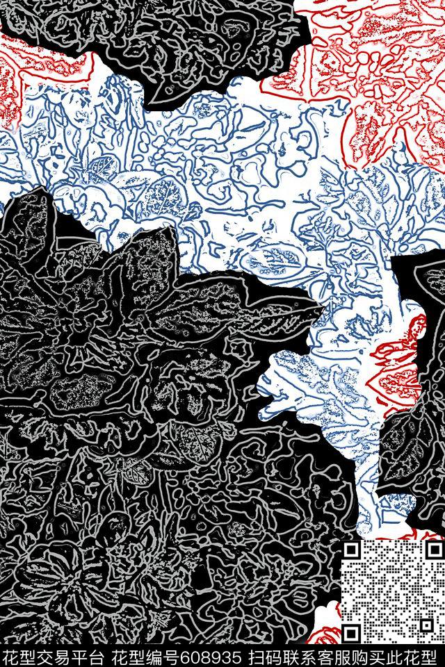 乱花梨花时尚传统印花华亿平台下载（图片编号: 608935） - 瓦栏（Walan）