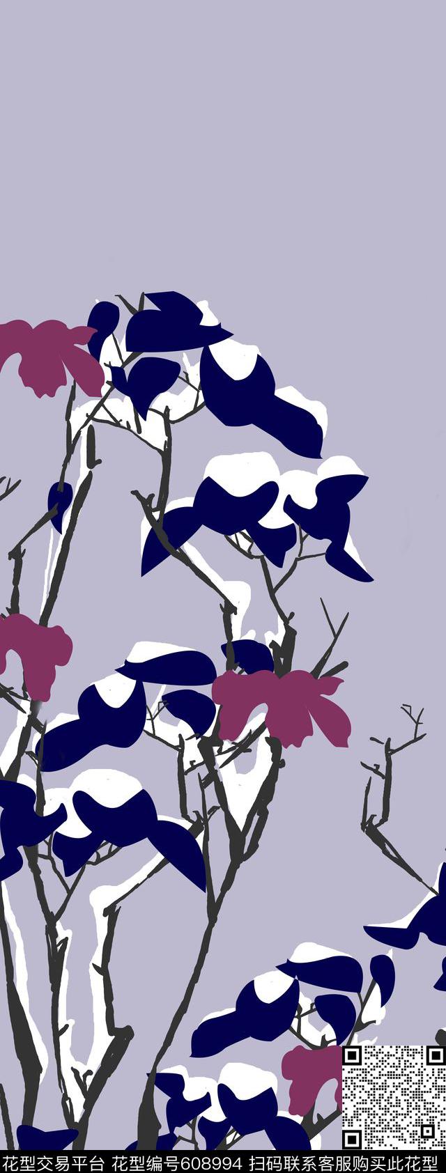 2017年春夏女装衬衫新华亿平台手绘水彩花卉手绘树叶华亿平台传统印花华亿平台下载（图片编号: 608994） - 瓦栏（Walan）