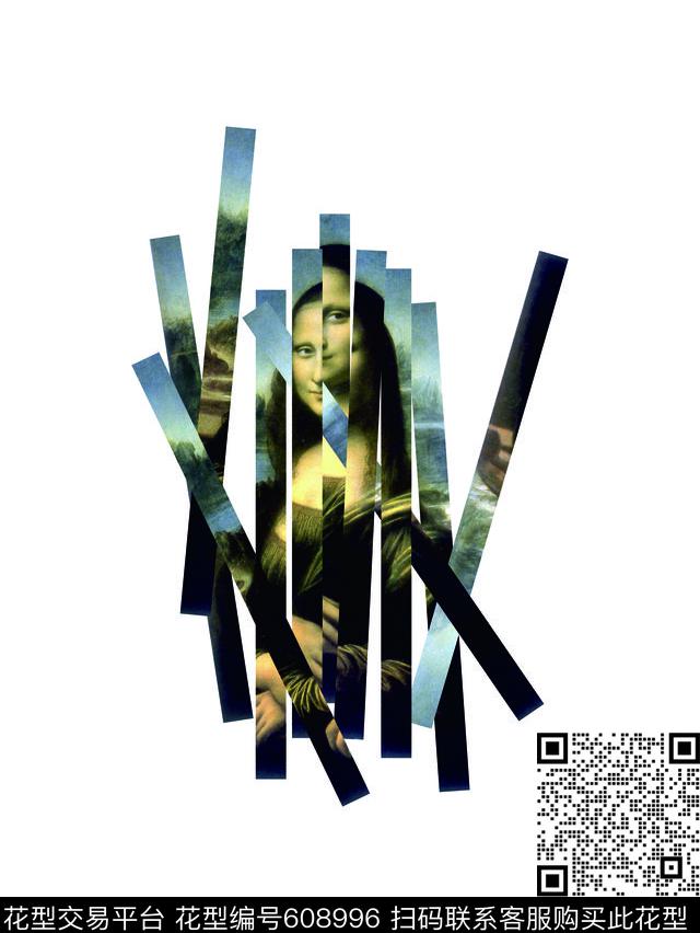 NB最新几何分割蒙娜丽莎数码印花华亿平台下载（图片编号: 608996） - 瓦栏（Walan）