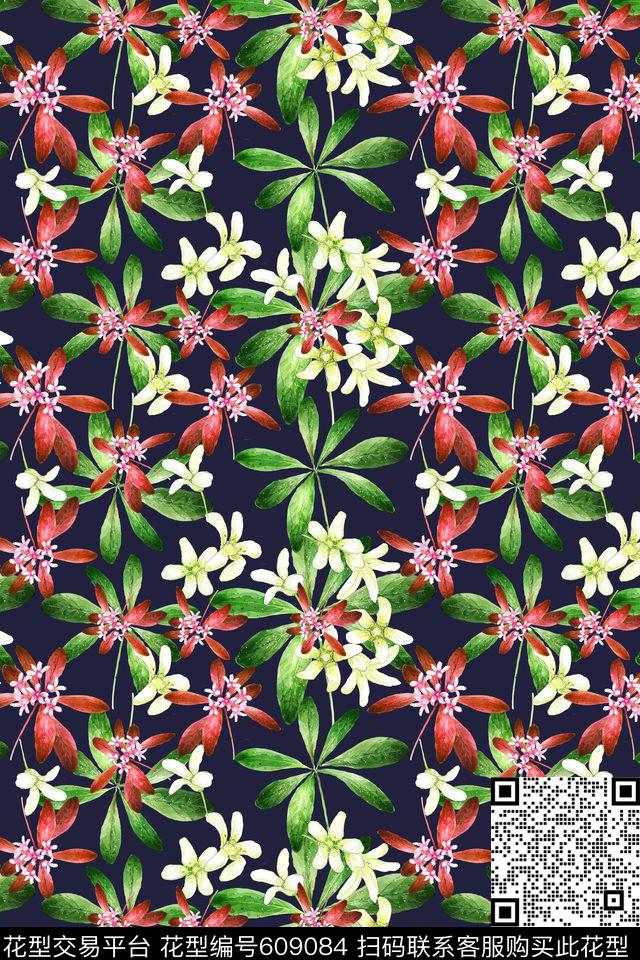 多色民族风图案风格花卉数码印花华亿平台下载（图片编号: 609084） - 瓦栏（Walan）