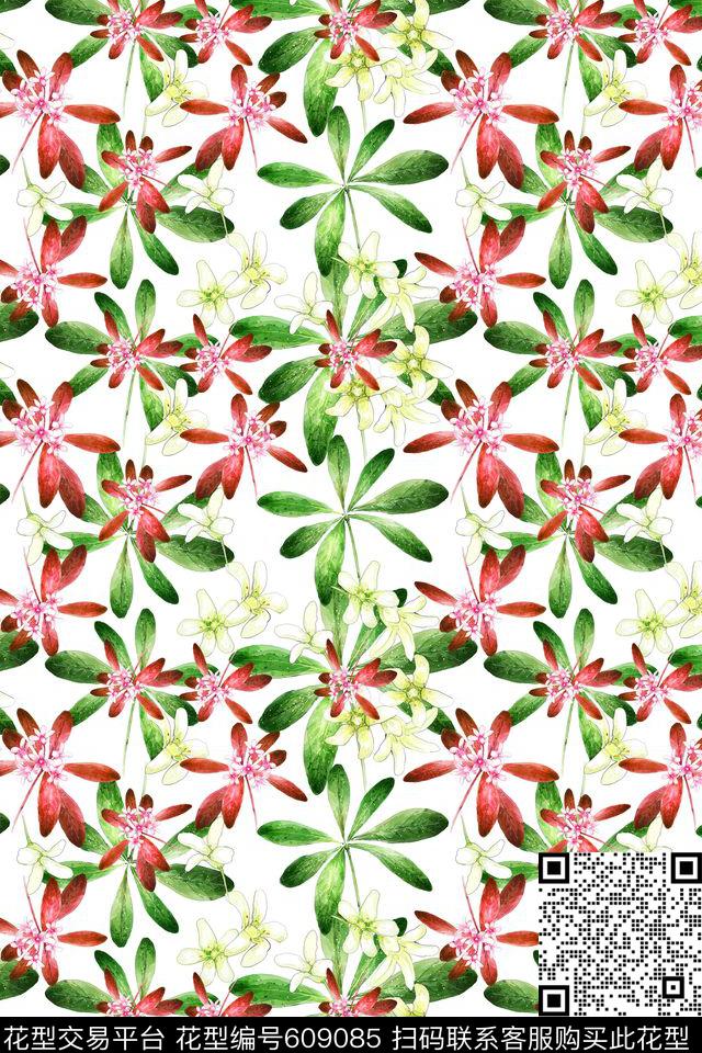 多色民族风图案风格花卉数码印花华亿平台下载（图片编号: 609085） - 瓦栏（Walan）