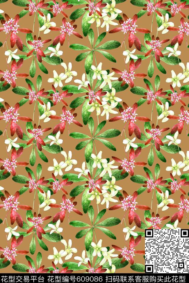 多色民族风图案风格花卉数码印花华亿平台下载（图片编号: 609086） - 瓦栏（Walan）