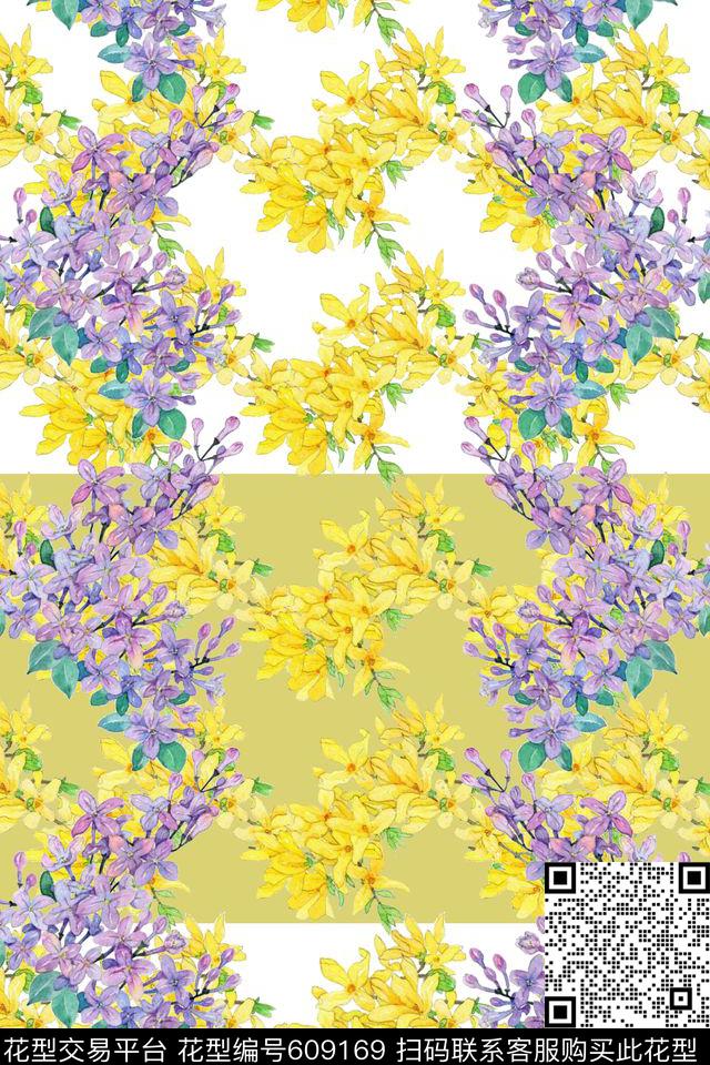 服饰花卉小碎花数码印花华亿平台下载（图片编号: 609169） - 瓦栏（Walan）