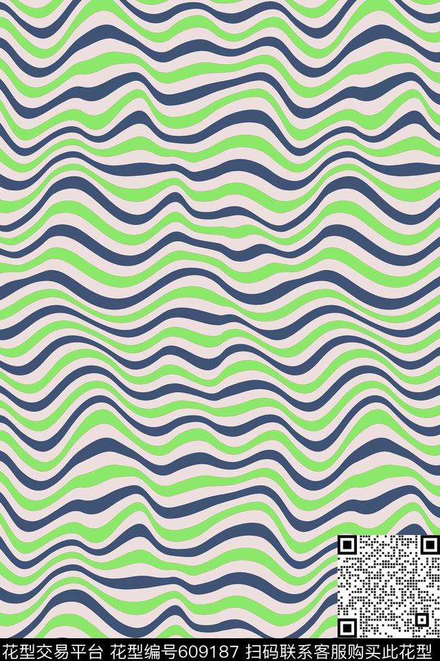 细条纹波浪条纹条纹传统印花华亿平台下载（图片编号: 609187） - 瓦栏（Walan）